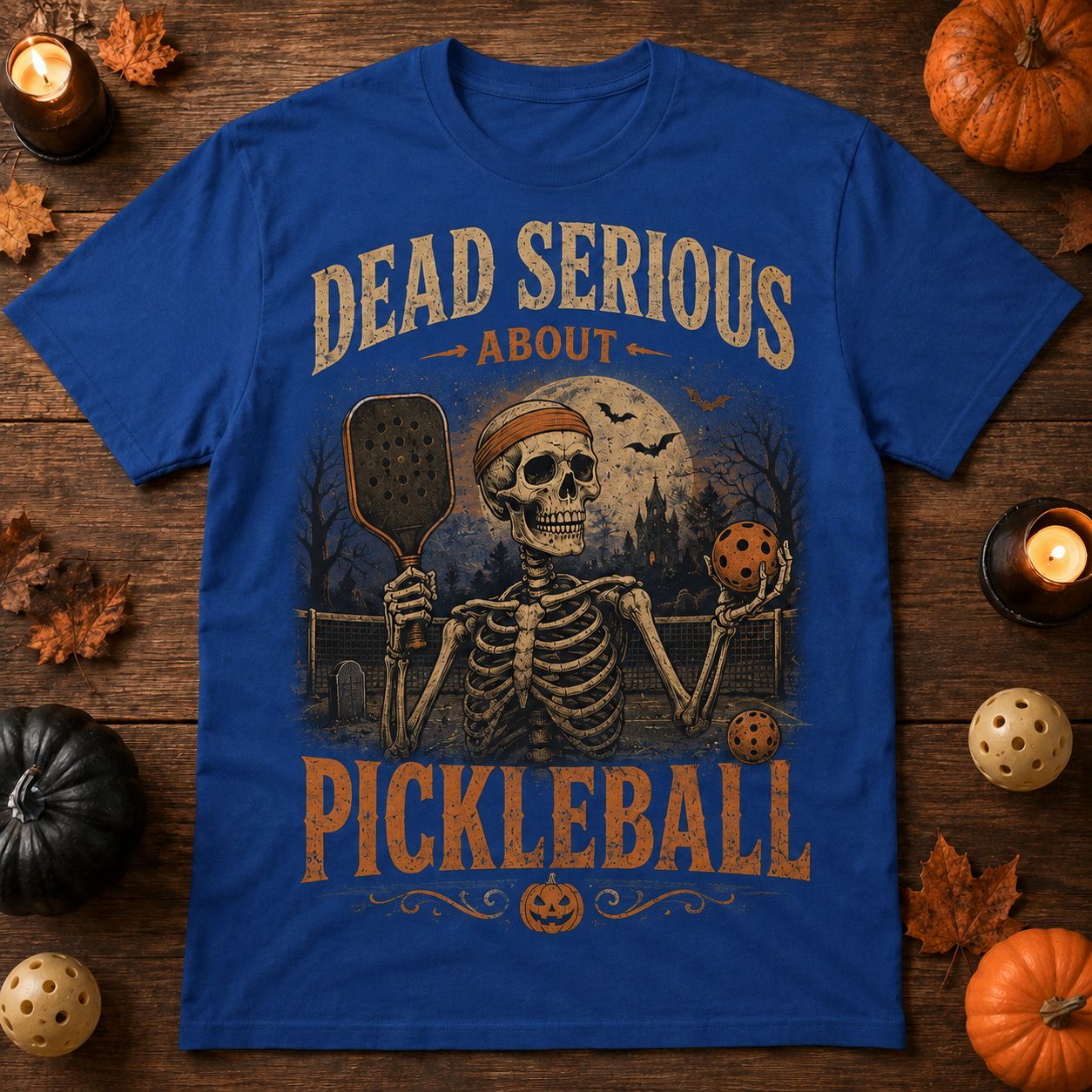 Dead Serious About Pickleball Halloween T-Shirt