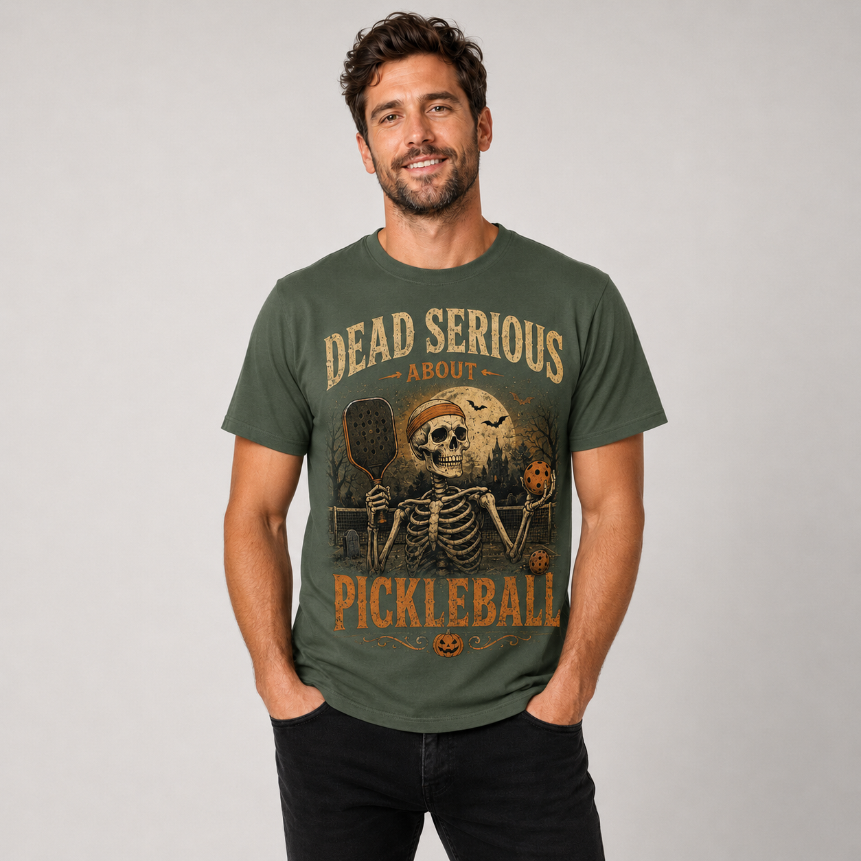 Dead Serious About Pickleball Halloween T-Shirt
