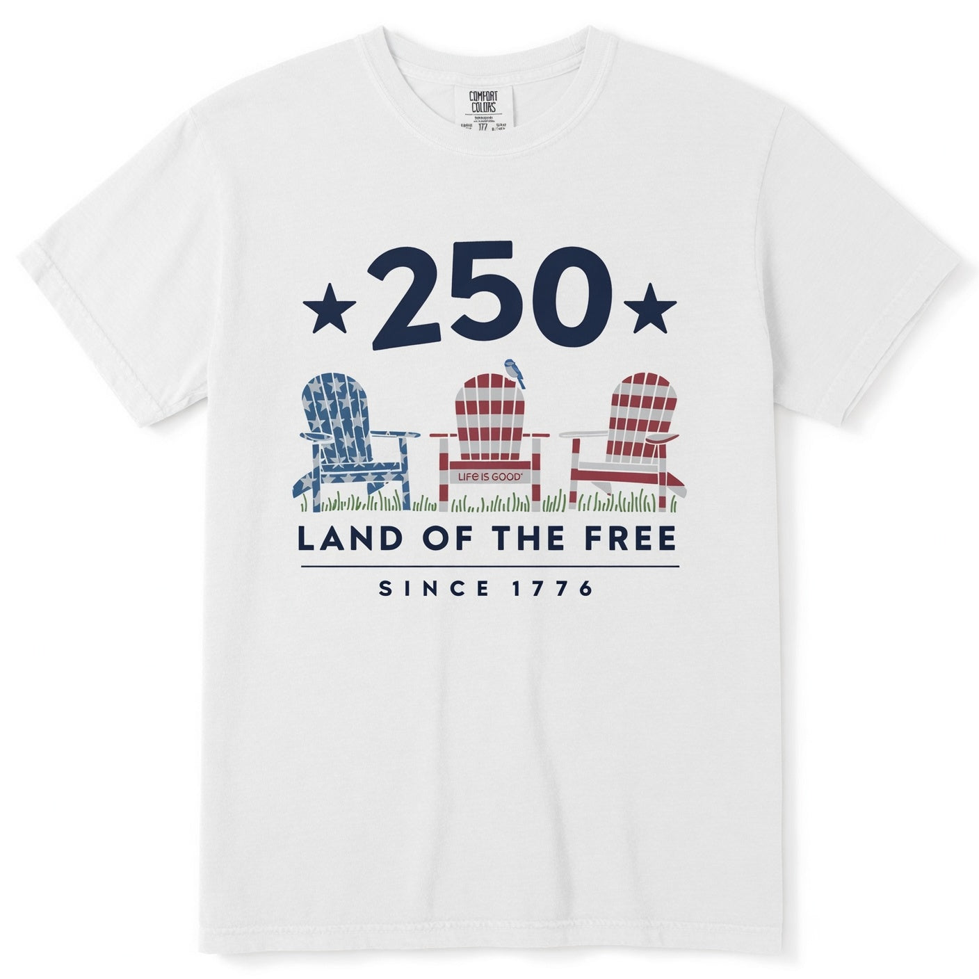 250th Anniversary Patriotic T-Shirt - Land of the Free Since 1776