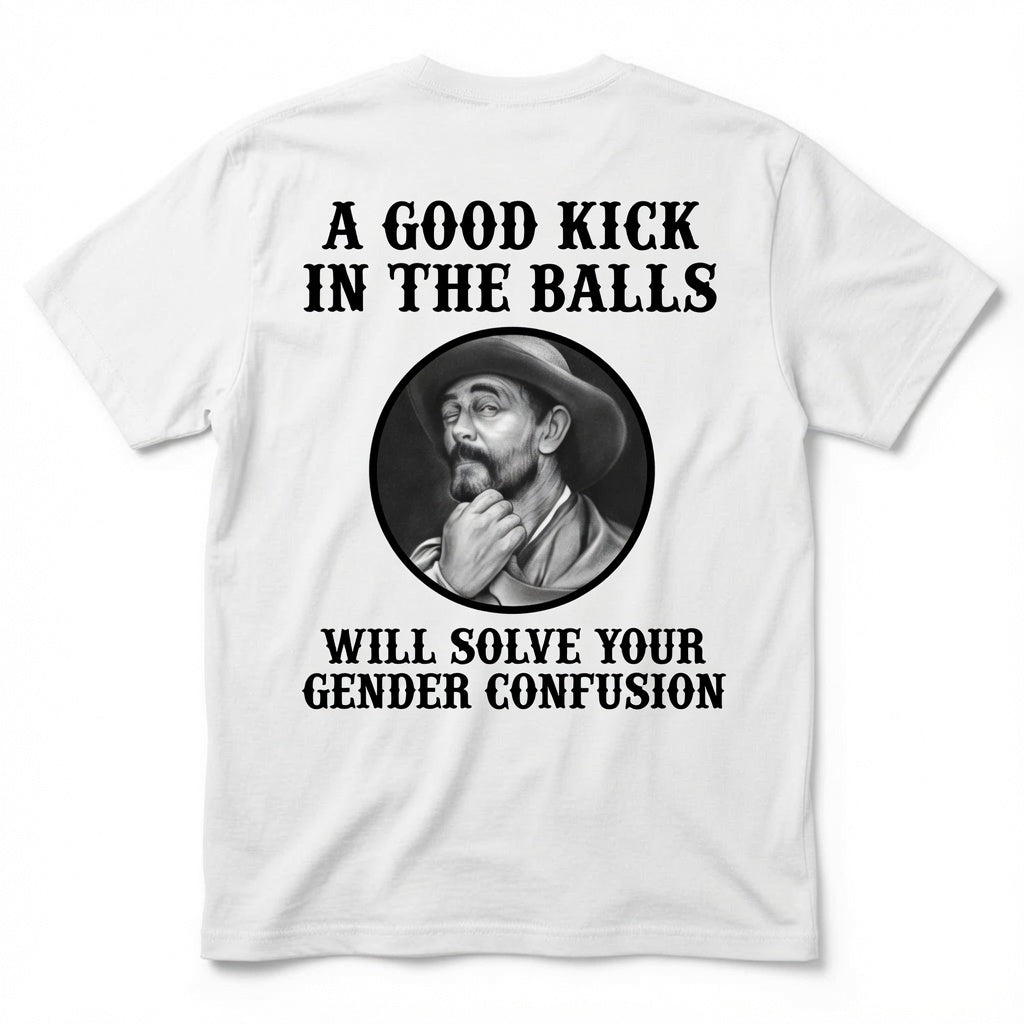 A good kick in the balls will solve gender confusion