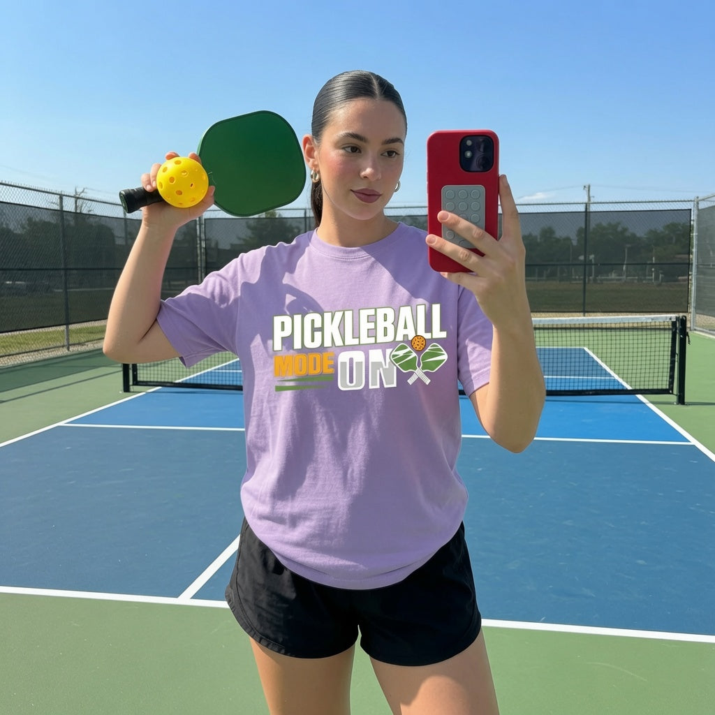 Pickleball Mode On Short Sleeve Tee Shirt