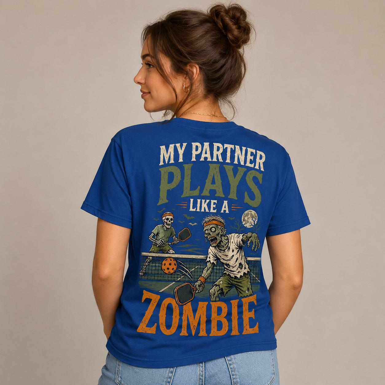 My Partner Plays Like a Zombie Pickleball T-Shirt