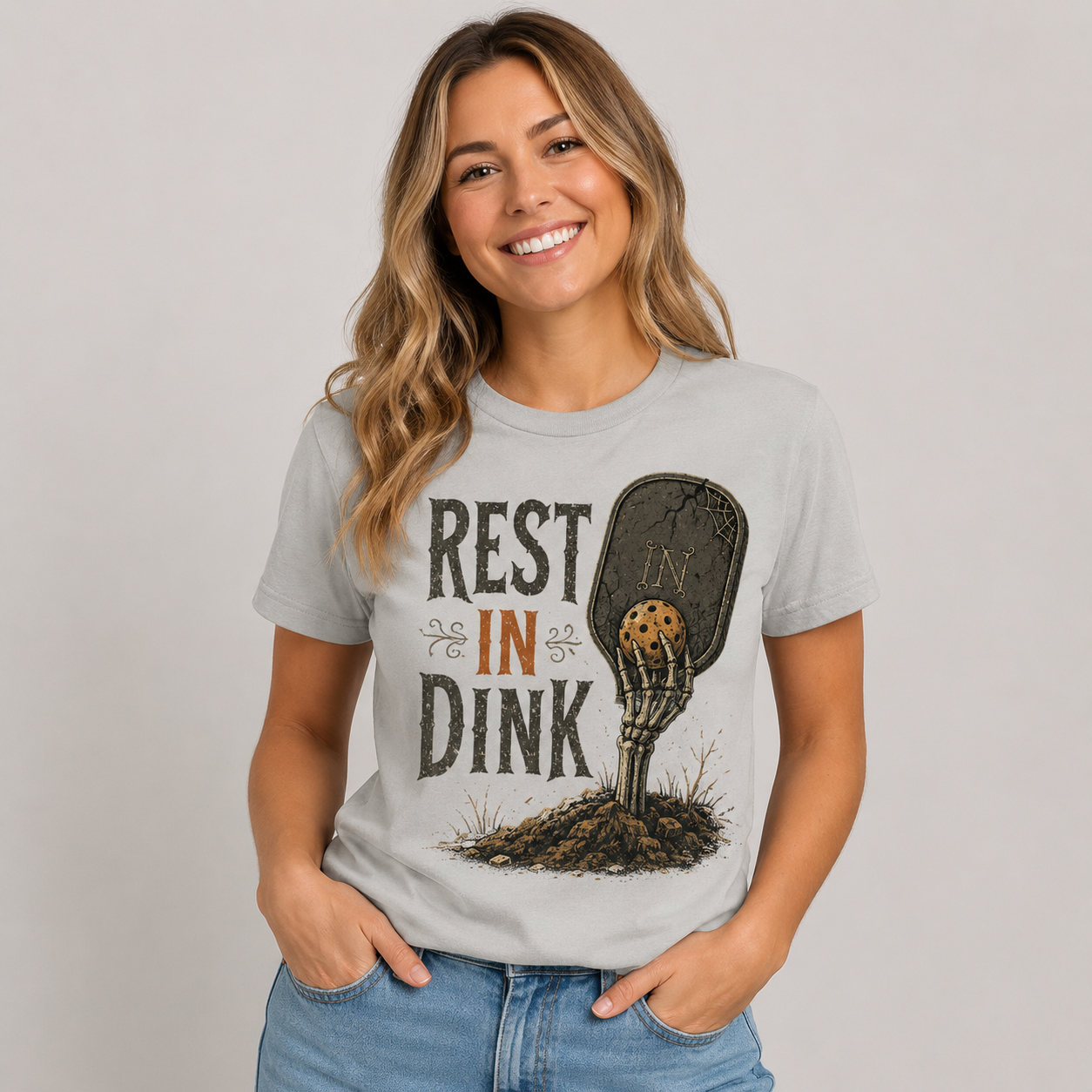 Rest in Dink Funny Halloween Pickleball T-Shirt