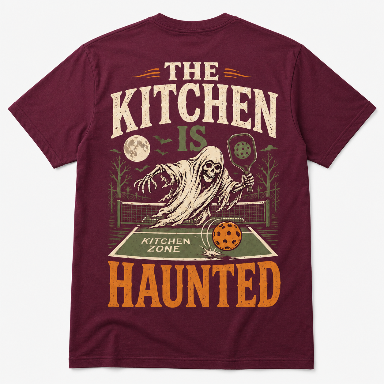 The Kitchen Is Haunted Halloween Pickleball T-Shirt