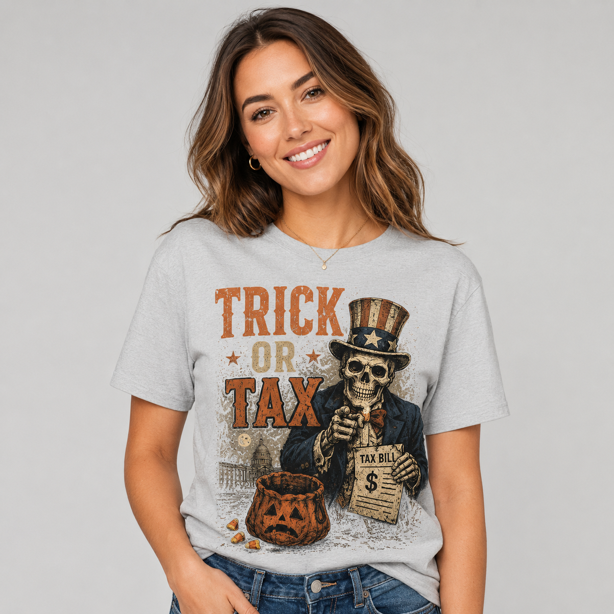 Trick or Tax Funny Political Halloween T-Shirt